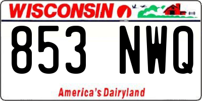 WI license plate 853NWQ