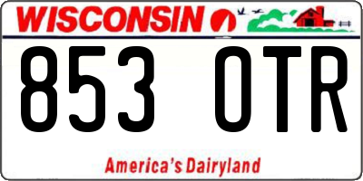 WI license plate 853OTR