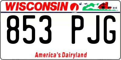WI license plate 853PJG