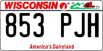 WI license plate 853PJH