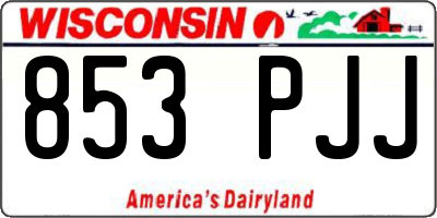 WI license plate 853PJJ