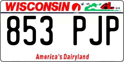 WI license plate 853PJP