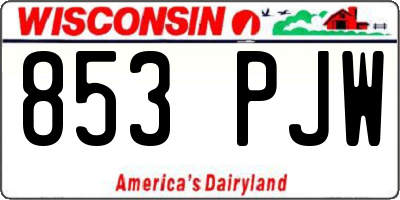 WI license plate 853PJW