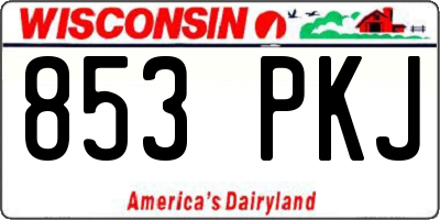 WI license plate 853PKJ