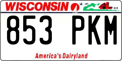 WI license plate 853PKM