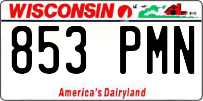 WI license plate 853PMN