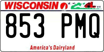 WI license plate 853PMQ