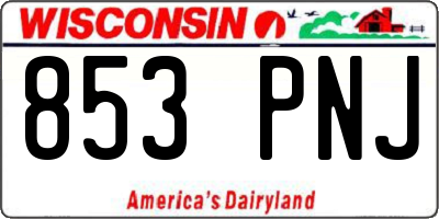 WI license plate 853PNJ