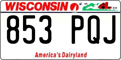 WI license plate 853PQJ