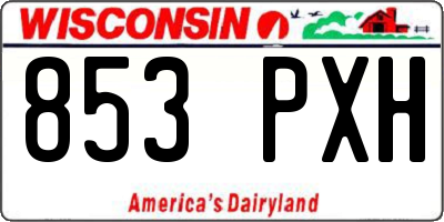 WI license plate 853PXH