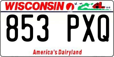 WI license plate 853PXQ