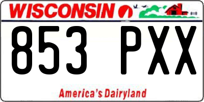 WI license plate 853PXX