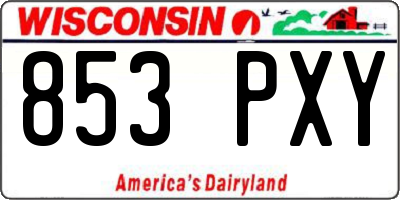 WI license plate 853PXY