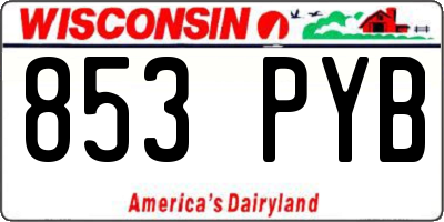 WI license plate 853PYB