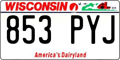 WI license plate 853PYJ