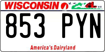 WI license plate 853PYN
