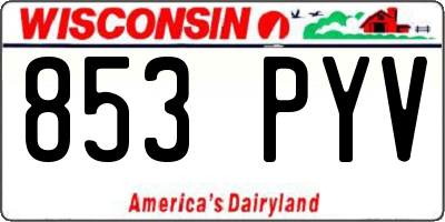 WI license plate 853PYV