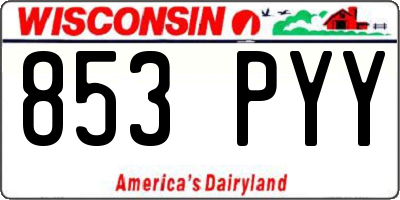 WI license plate 853PYY