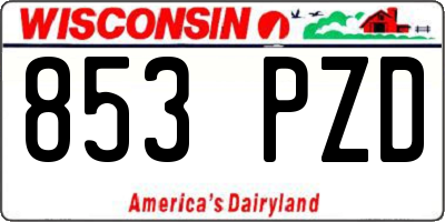 WI license plate 853PZD