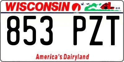 WI license plate 853PZT