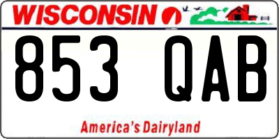 WI license plate 853QAB