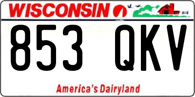 WI license plate 853QKV