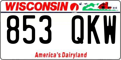 WI license plate 853QKW