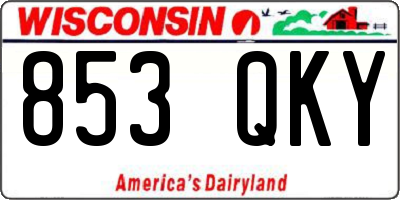 WI license plate 853QKY