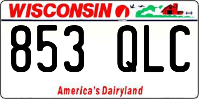 WI license plate 853QLC
