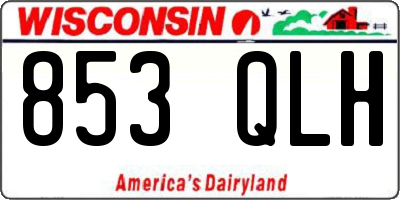WI license plate 853QLH