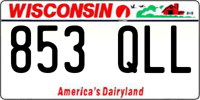 WI license plate 853QLL
