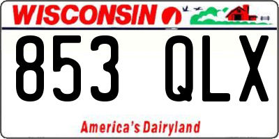 WI license plate 853QLX