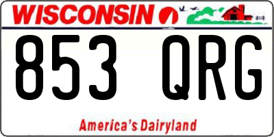 WI license plate 853QRG