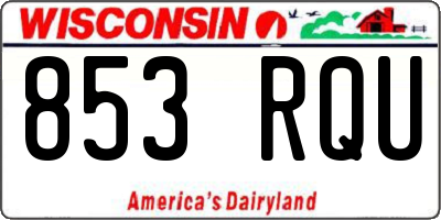 WI license plate 853RQU