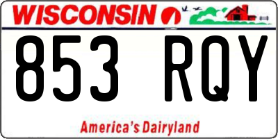 WI license plate 853RQY