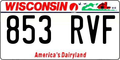 WI license plate 853RVF