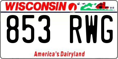 WI license plate 853RWG