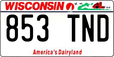 WI license plate 853TND
