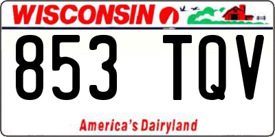 WI license plate 853TQV