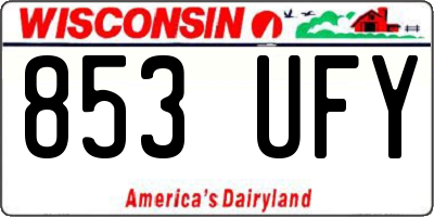 WI license plate 853UFY