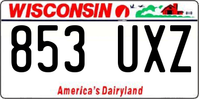 WI license plate 853UXZ