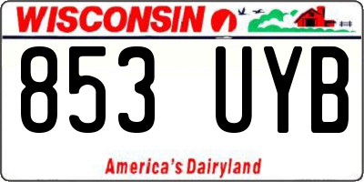 WI license plate 853UYB