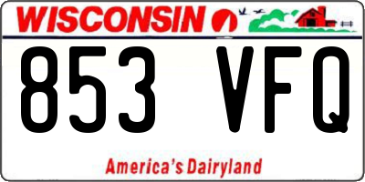 WI license plate 853VFQ