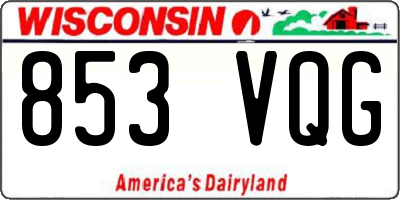WI license plate 853VQG