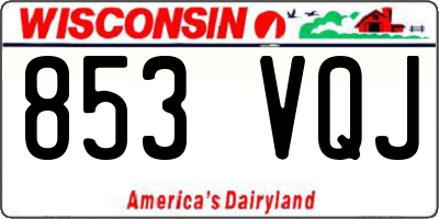 WI license plate 853VQJ