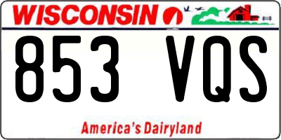 WI license plate 853VQS