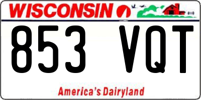 WI license plate 853VQT
