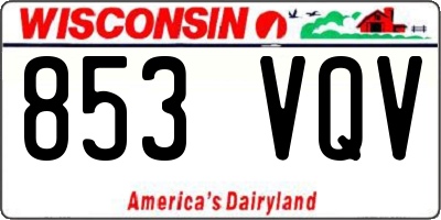 WI license plate 853VQV