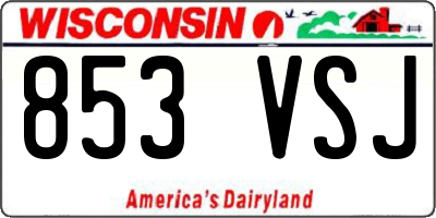WI license plate 853VSJ