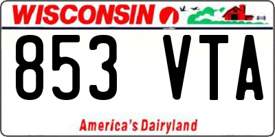 WI license plate 853VTA